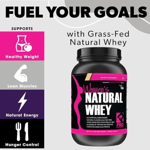 Whey Protein Powder for Women, Low Carb, Gluten Free, Creamy Vanilla, 2 lb Z214