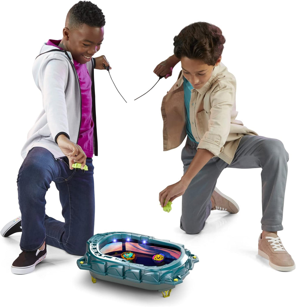 Spinning Tops Battle Set with Stadium and 2 Launchers, Toys for Ages 8 and Up E1571