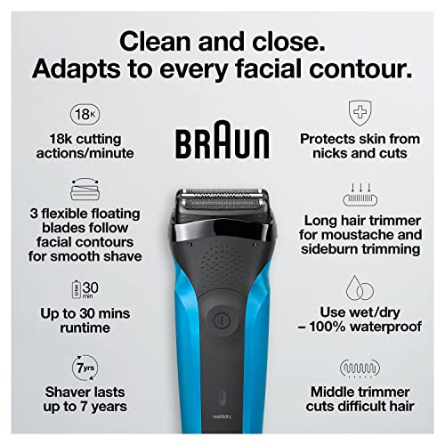 Electric Razor for Men, Rechargeable, Wet & Dry I2960