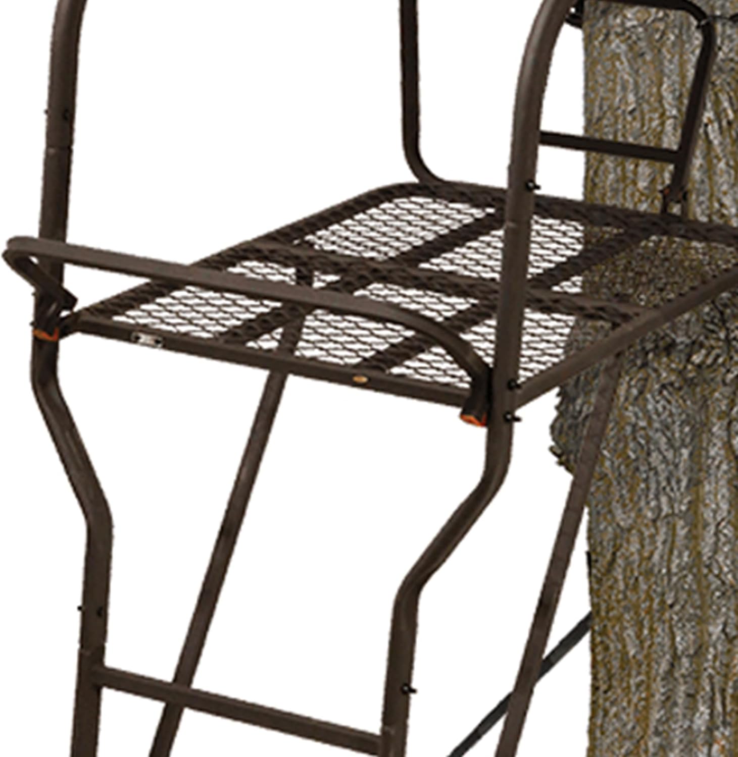 18.5 Foot 1 Person Deer Hunting Adjustable Ladder Tree Stand with Fall Arrest System, Camouflage (2 Pack) C191