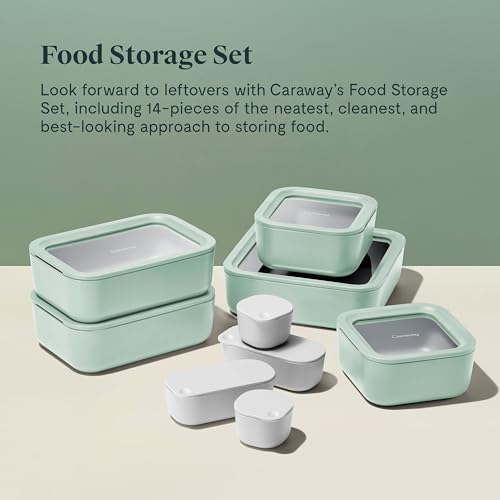 Glass Food Storage Set, 14 Pieces with Ceramic Coated Lids K966