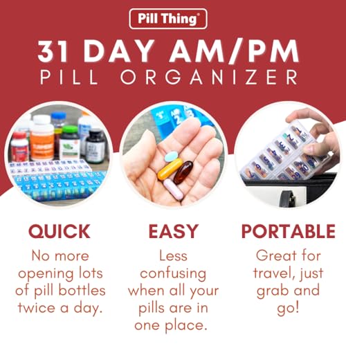 AM & PM 31-Day Pill Organizer Set for One Month D17718
