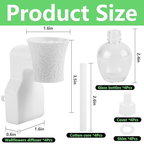 Wall Fragrance Oil Plug-in Diffuser with 2 Empty Bottles S983018