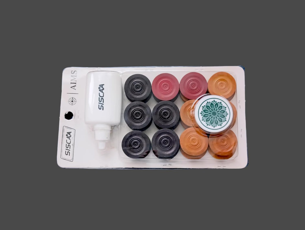 Deluxe Full Size Carrom Board with Striker and Coins I31798