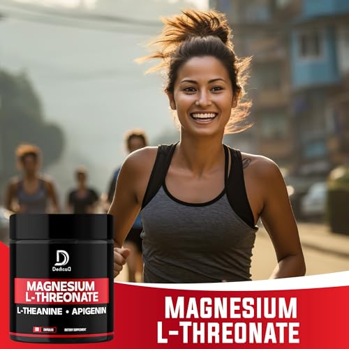 Magnesium L-Threonate Supplement with L-Theanine & Apigenin, 60 Capsules W8847