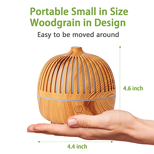 Wood Grain Ultrasonic Essential Oil Diffuser 30ml Portable Aromatherapy G821141