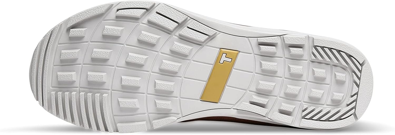 Men's Golf Shoes, Soft White/Brown, Size 9 I97251