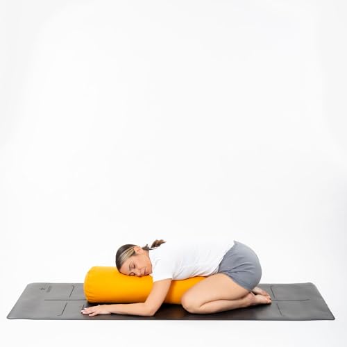 Round Cotton Yoga Bolster for Back Support S518696