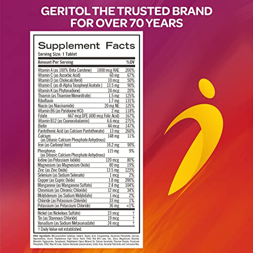 Multivitamin Supplement with B-Vitamins, Iron, and Antioxidants O476813