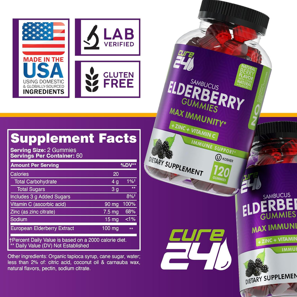 Elderberry Gummies with Vitamin C and Zinc Y749108