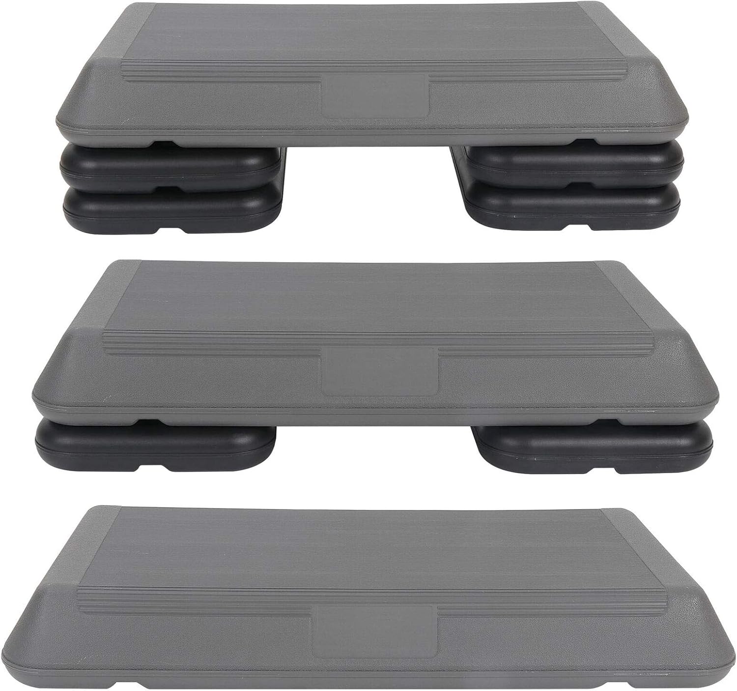 28"" Aerobic Step Trainer Adjustable Exercise Non-Slip Surface Platform Stepper
