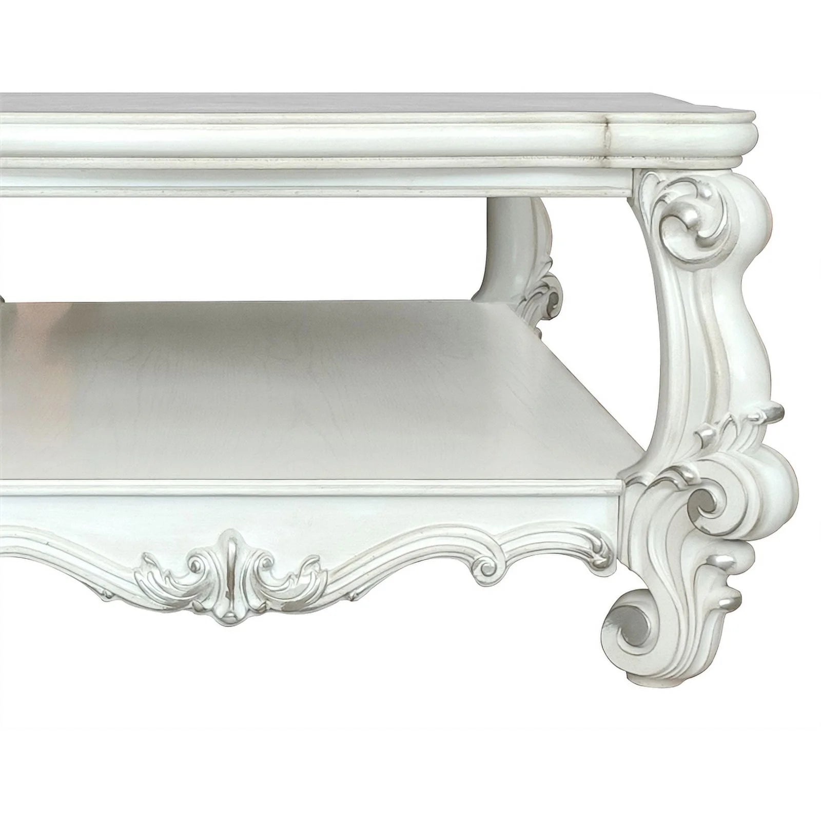 Rectangular Wood Coffee Table with Bottom Shelf Q994256