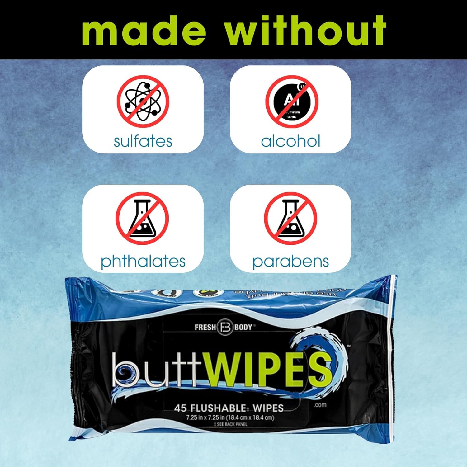 Flushable Wipes for Adults with Aloe and Vitamin E O3626