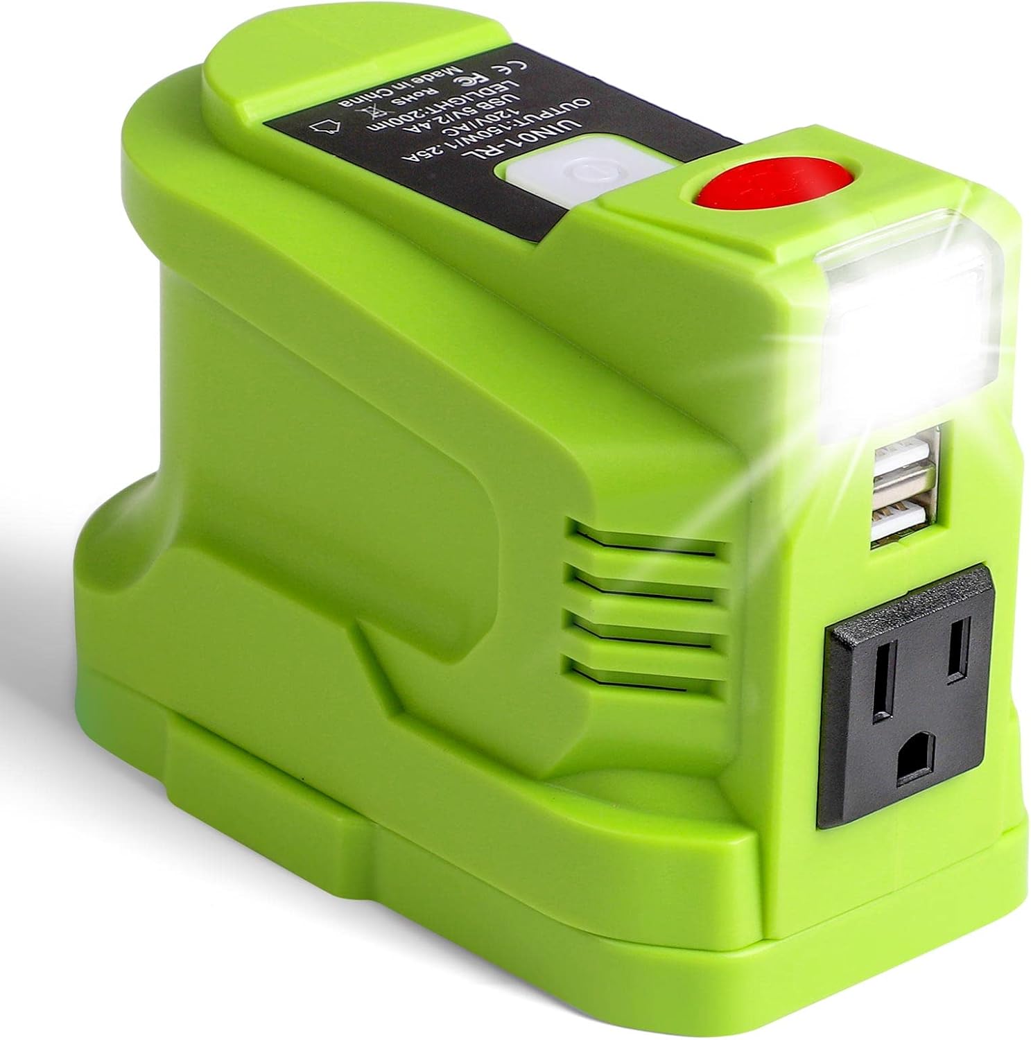150W Portable Power Inverter, DC 18V to AC 110V with AC/USB Ports A780622