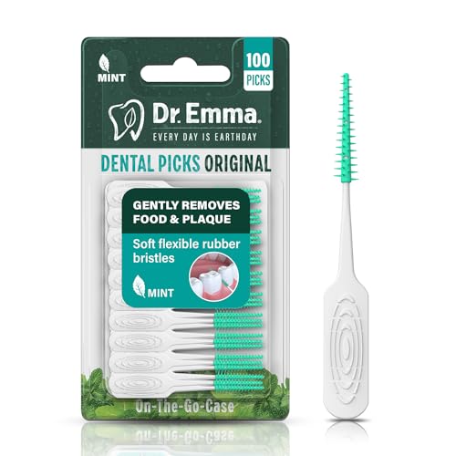 Dental Picks Mint Soft Rubberized Toothpicks, 200 Count L95789