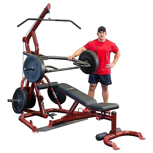 Body-Solid Corner Leverage Gym with and without Weight Bench - Multi-Function Workout Station for Squats, Pull-Ups, Deadlifts & More…