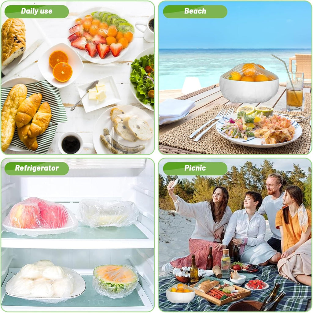 Reusable Elastic Food Bowl Storage Covers, Dish Plate Covers, BPA Free W233240