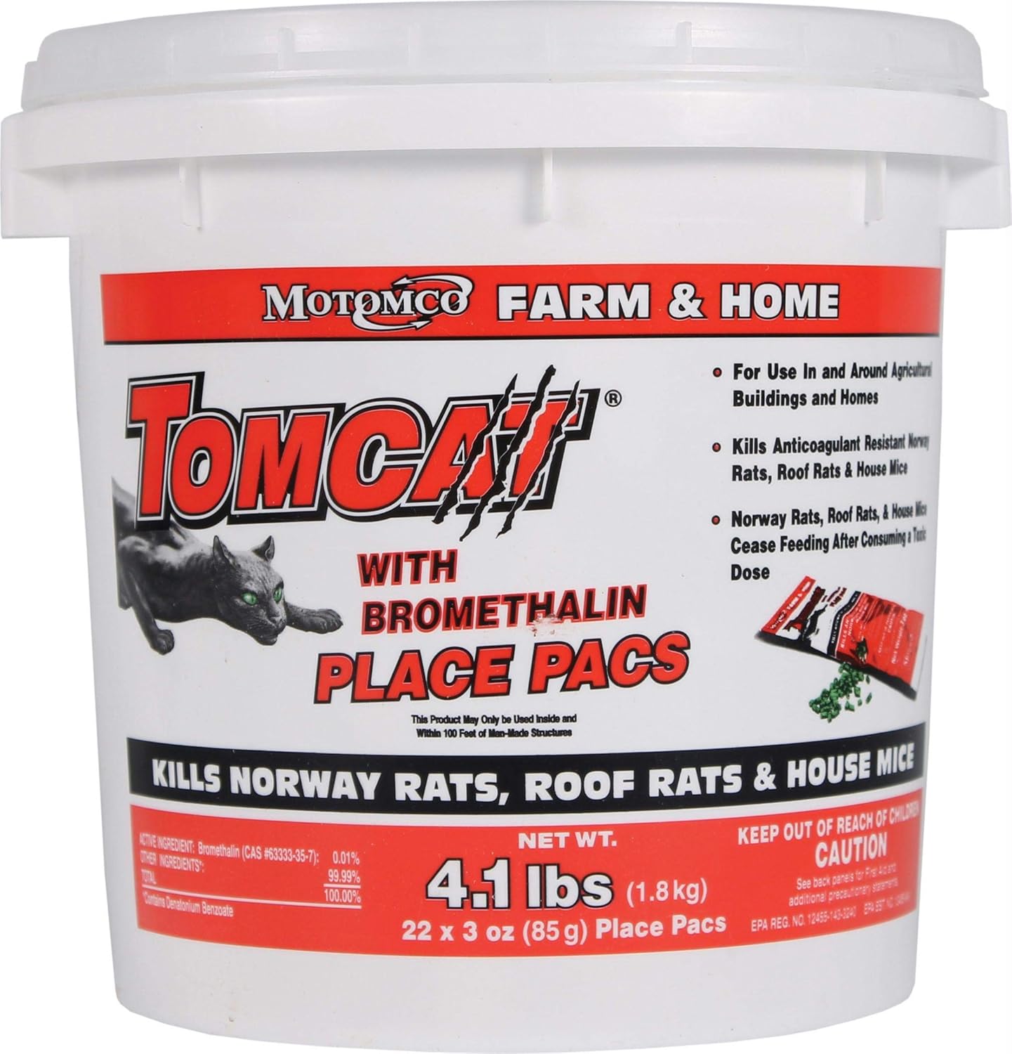 Tomcat With Bromethalin Place Pacs Pail