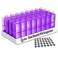 Monthly Pill Organizer, CAidRE 30 Day Pill Organizer 2 Times a Day, One Month Pill Box Organizer 2 Times a Day, 31 Day Pill Organizer AM PM, Weekly Pill Holder for Fish Oil, Vitamins, Supplements