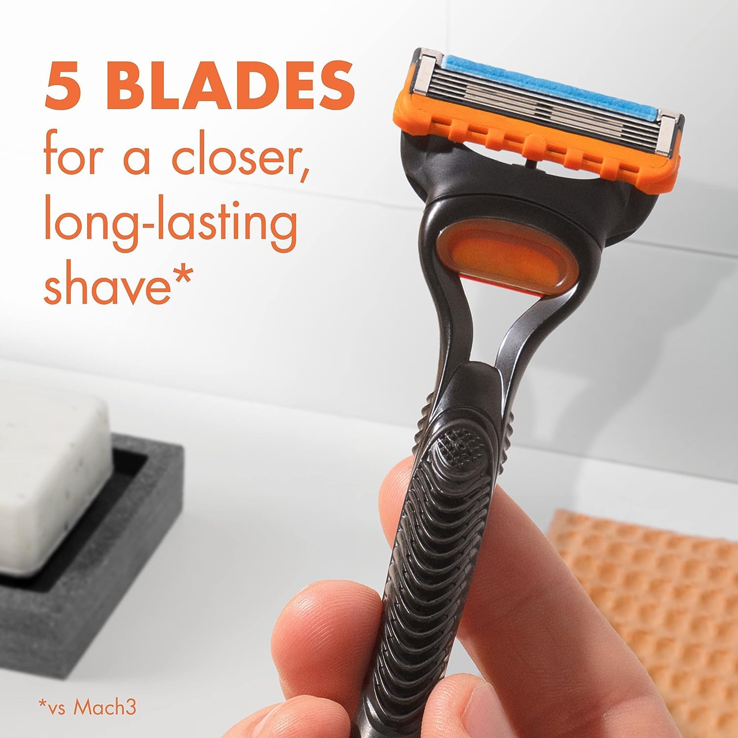 Razor Blade Refills for Men, 8 Count + Pouch and Cleaning Cloth P8761