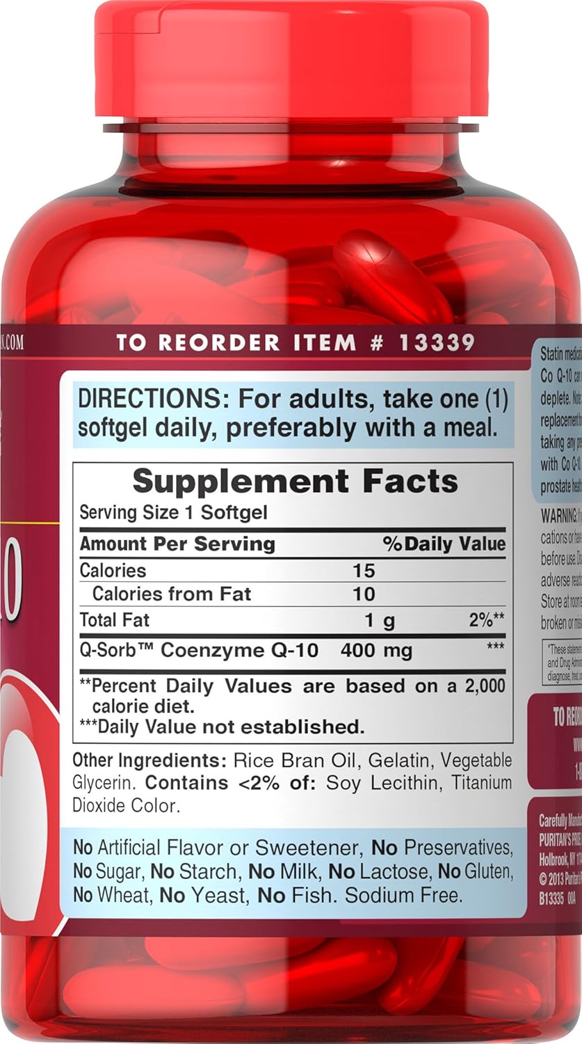 CoQ10 Softgel, 400 mg, 120 Count G588856