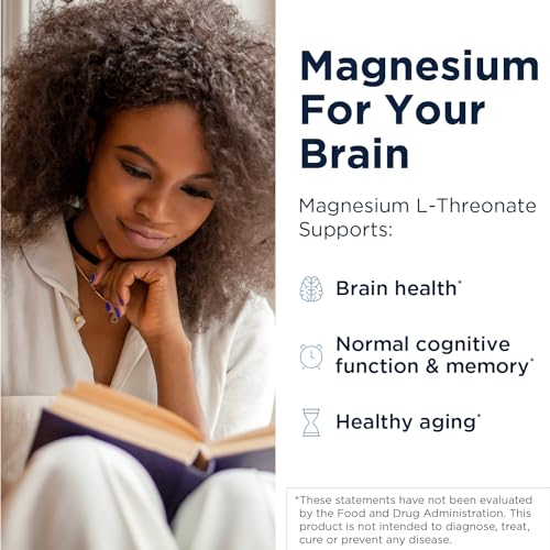Magnesium L-Threonate Supplement for Brain Health, 90 Vegan Capsules F562683