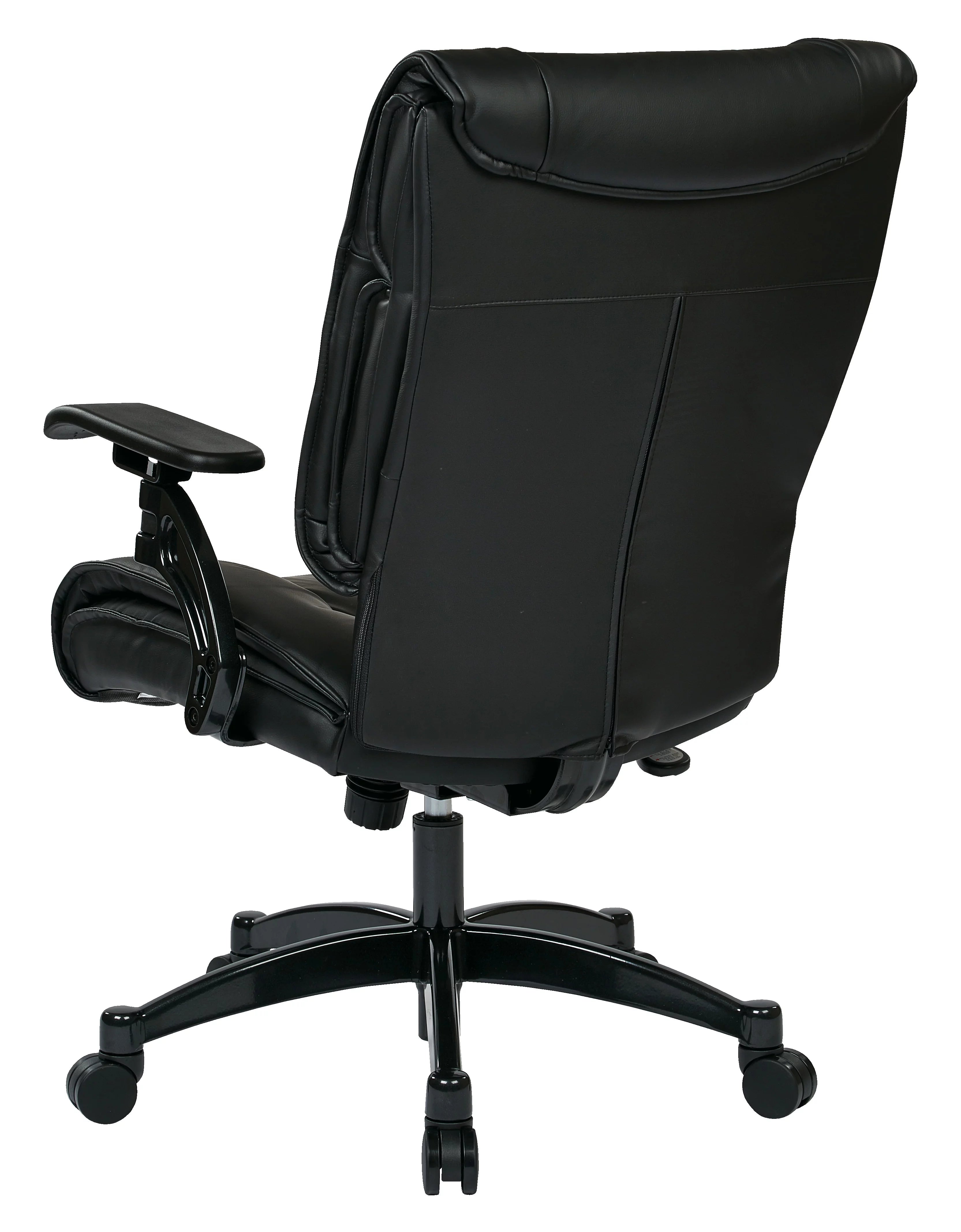Black Bonded Leather Conference Chair with Cantilever Arms A14323