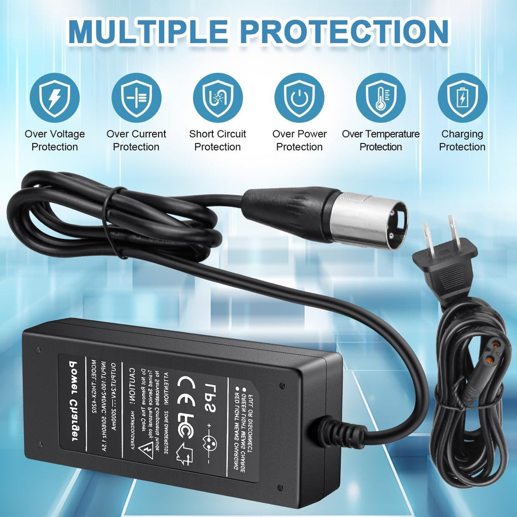 XLR Electric Scooter Battery Charger 24V 2A C8845