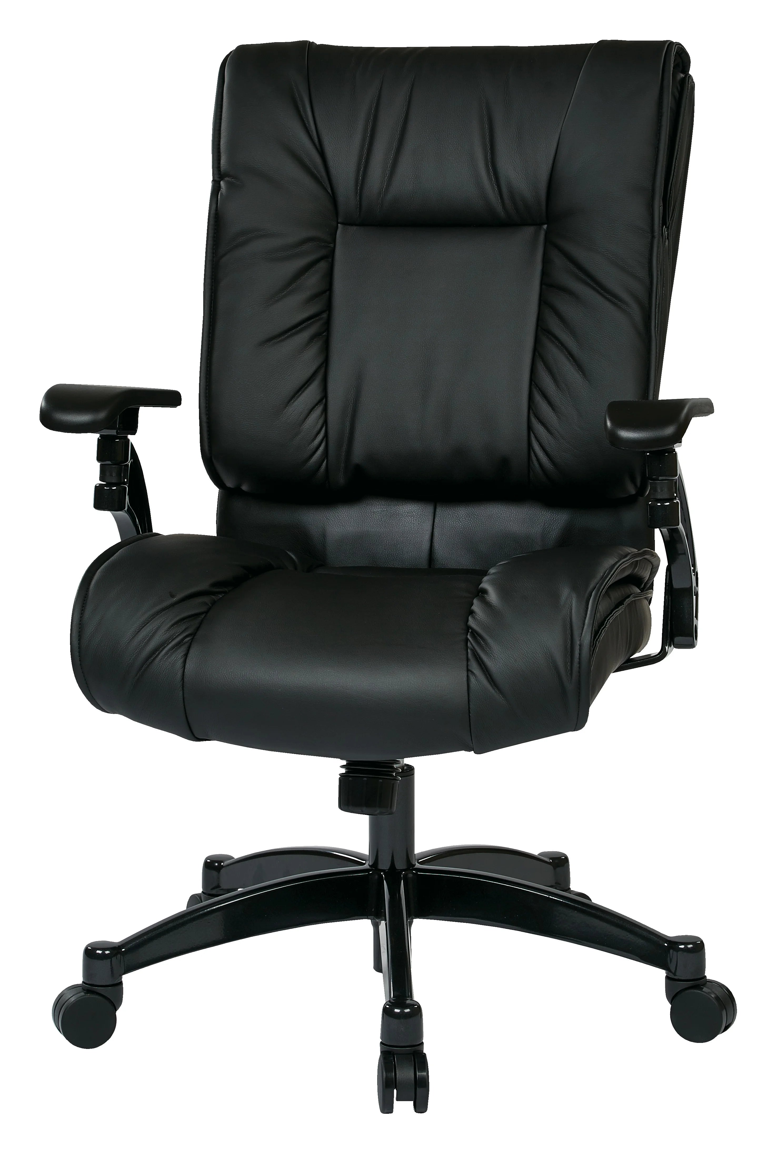 Black Bonded Leather Conference Chair with Cantilever Arms A14323