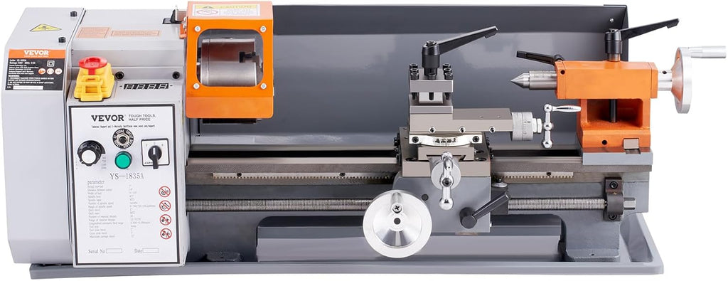Metal Lathe Machine, 7 x 13.78 Inch, Benchtop Power Lathe, 0-2200 RPM Variable Speed, with Tool Box B8618