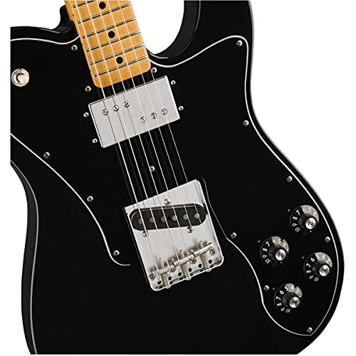 70s Custom Telecaster Electric Guitar, Black, Maple Fingerboard J531