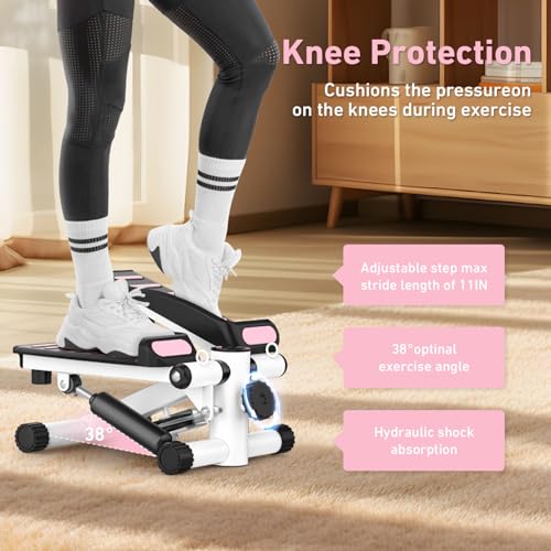 Mini Stepper with Resistance Bands for Home Exercise X587568