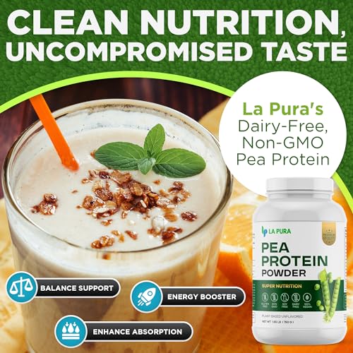 Pea Protein Powder, Unflavored Plant-Based, 20g Protein, Gluten Free C1320