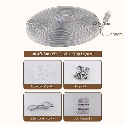 Flexible LED Rope Light 33ft, RGB Color Changing with Remote, Waterproof X462992