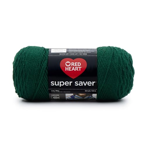 RED HEART Hot Red Heart Super Saver Yarn, 1 Pack