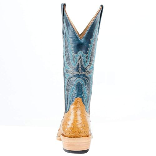 Women's Full Quill Ostrich Snub Toe Boot X6150