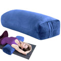 Yoga Bolster Pillow, Rectangular Yoga Bolster for Restorative Yoga & Meditation, Professional Meditation Cushion with Carry Handle, 27"X10"X6"