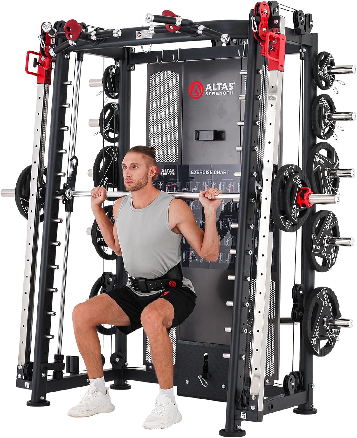 Home Gym Smith Machine with Pulley System and Pull Up Bar Z7369