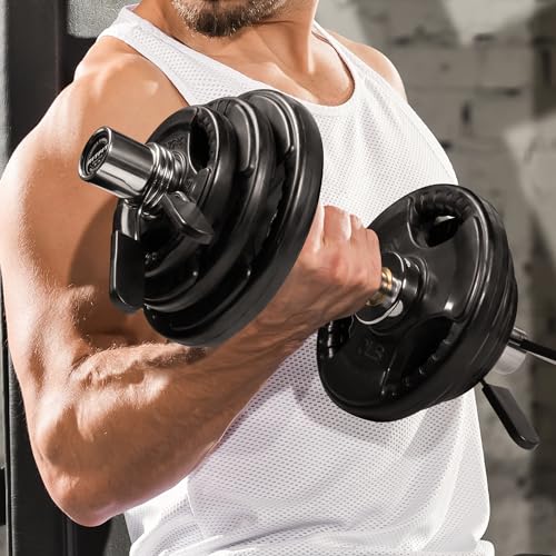 Olympic Dumbbell Handles Pair for 2" Weight Plates, 500lbs Capacity A66736