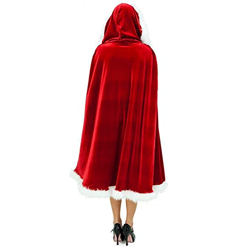Velvet Hooded Cape Robe for Women N14245