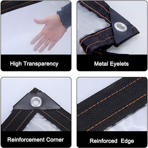 Clear Waterproof Tarpaulin 20x20ft with Grommets U357935