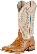 Women's Top Hand Antique Saddle Full Quill Ostrich Cowgirl Boot Brown 10 B