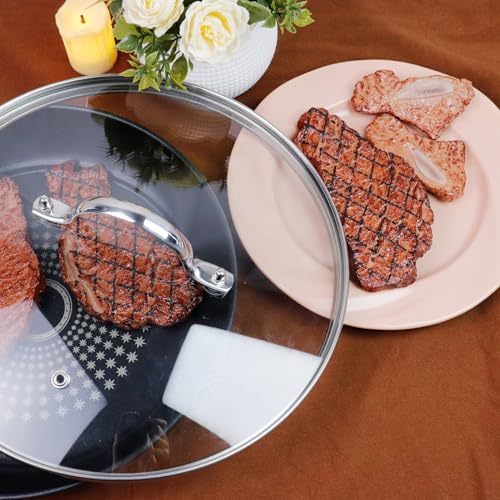 Tempered Glass Lid 9.5 Inch for Skillet Frying Pan Pot T2773