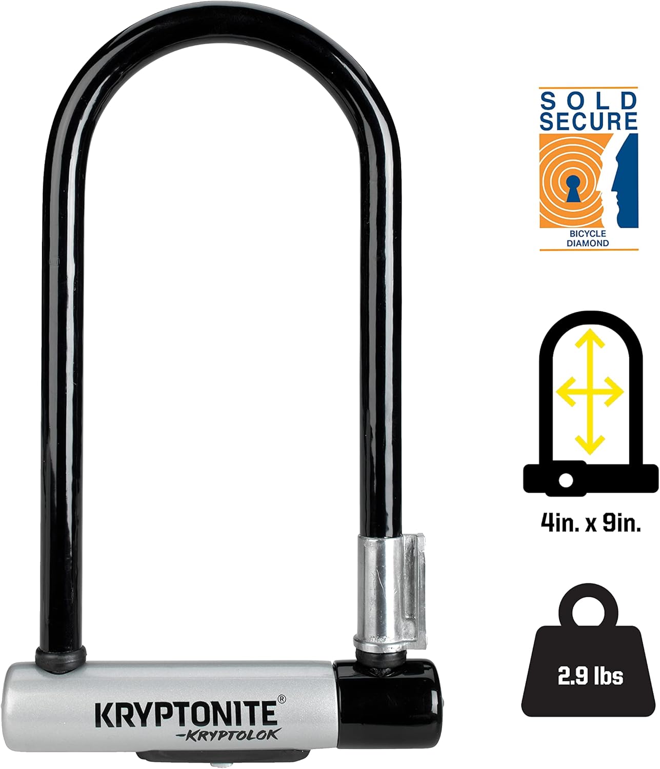 Heavy Duty Anti-Theft Bike U-Lock with Mounting Bracket and Keys G7070