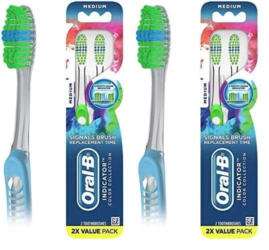 Oral-B Indicator Color Collection Toothbrushes, Medium, 2 Count