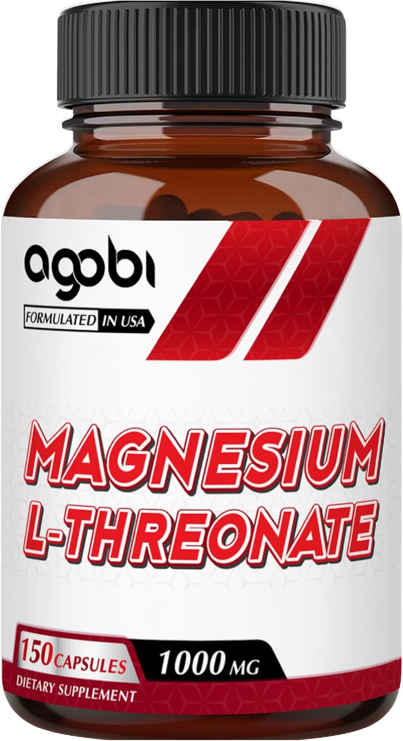 1000mg Magnesium L-Threonate Supplement - 150 Pills - Strength Concentrated Formula - Gluten-Free, Non-GMO