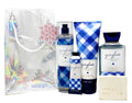 Bath & Body Works Gingham - Gift Bag Set - Fine Fragrance Mist, Body Cream, Shower Gel and Hand Cream With a Natural Oats Sample Soap. (Bag May Mary)