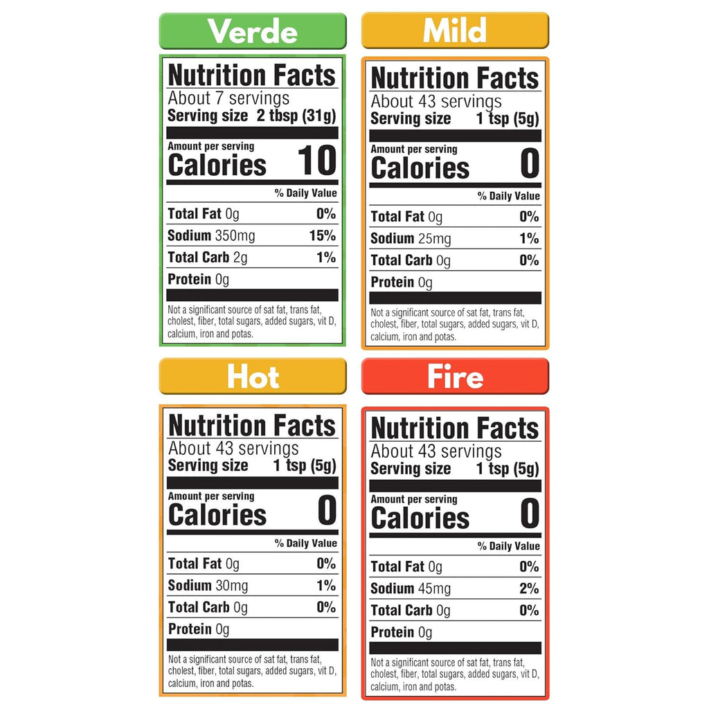 Taco Bell Glass Condiment Sauce Variety Pack, 4 CT V648