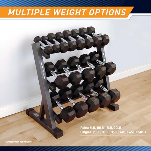 Rubber Hex Dumbbell W37452