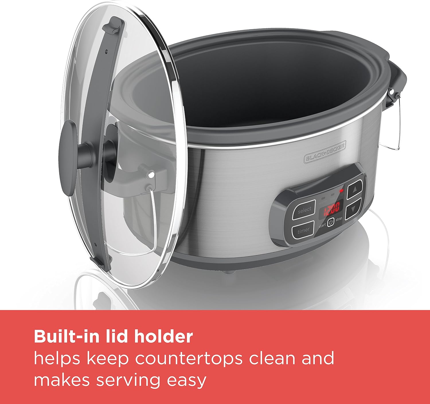7-Qt Locking Lid Digital Slow Cooker A8263